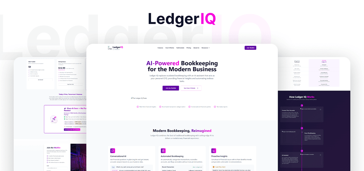 LedgerIQ AI bookkeeping app
